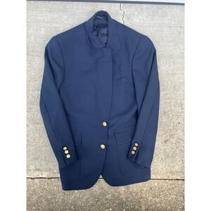 Vintage Roots by Beaver Hill Collection Wool Navy Blue Blazer, Gold Buttons 40R?